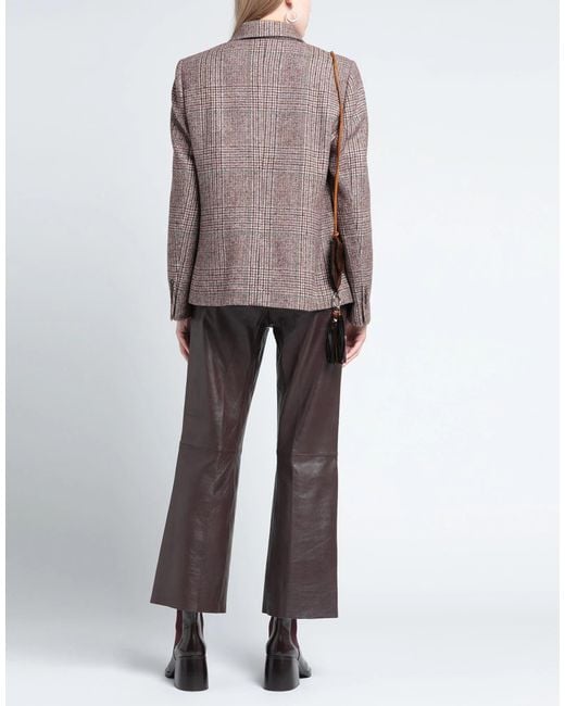 Brunello Cucinelli Brown Double-Breasted Blazer