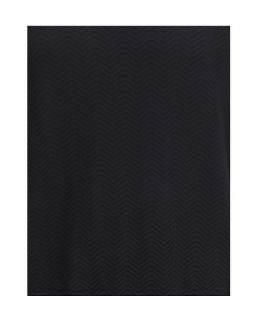 Giorgio Armani Black Textured Knit Short-Sleeve Sweater for men