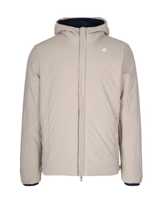 K-Way Blue Logo Casual Jacket for men