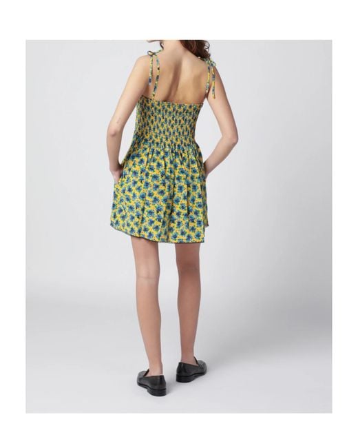 Miu Miu Green Crêpe De Chine Mini-Dress