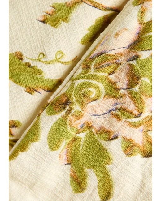LaDoubleJ Yellow Hendrix Floral-Print Woven Trousers