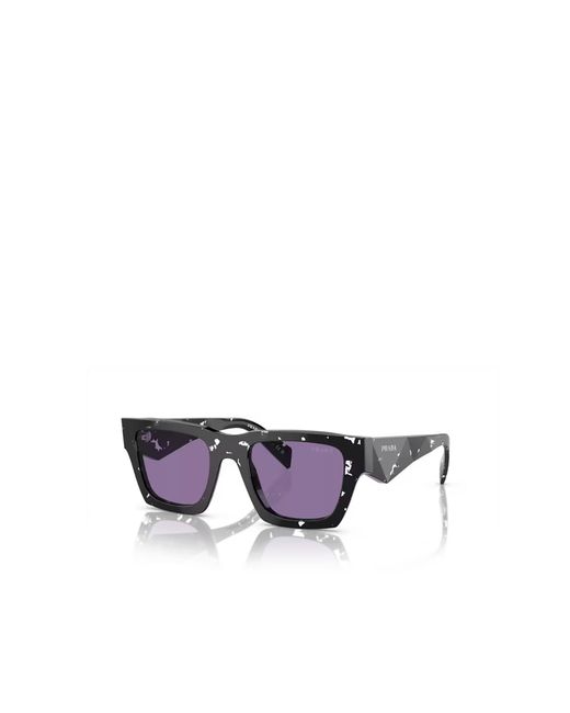 Prada Purple Tortoiseshell-Effect Square Sunglasses for men