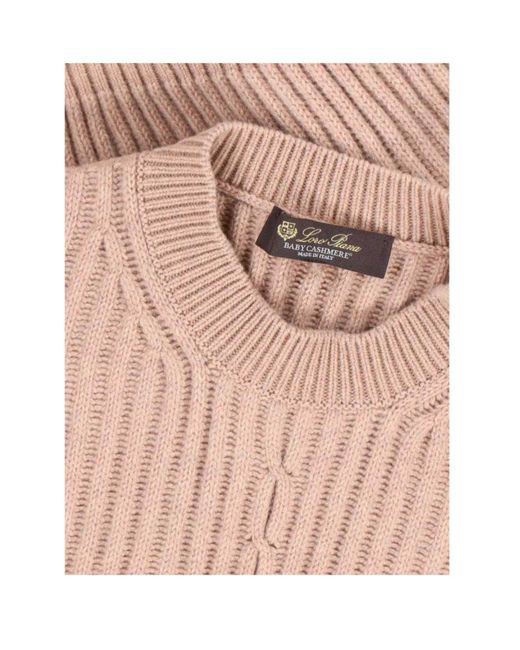 Loro Piana Pink Plane Tree Crewneck Jumper
