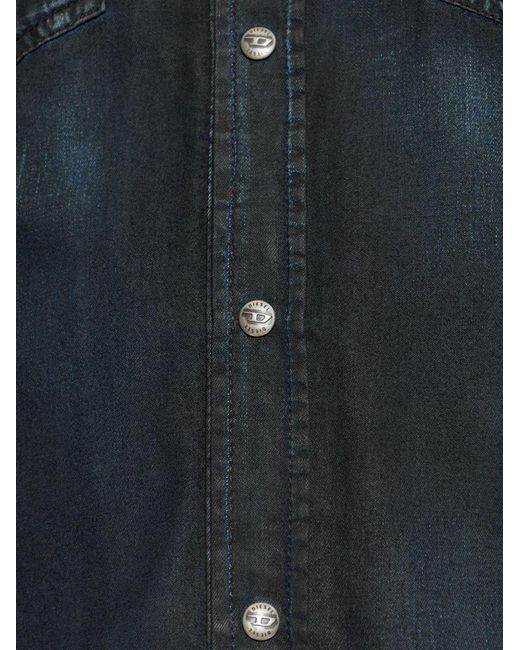 DIESEL Blue D-Vega Chest-Pocket Shirt for men