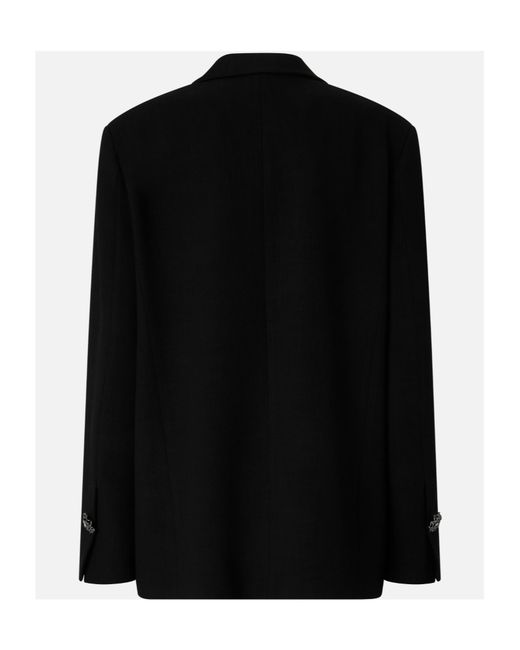 Pinko Black Satin Lapel Jacket