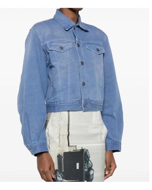Haikure Blue Cropped Denim Jacket