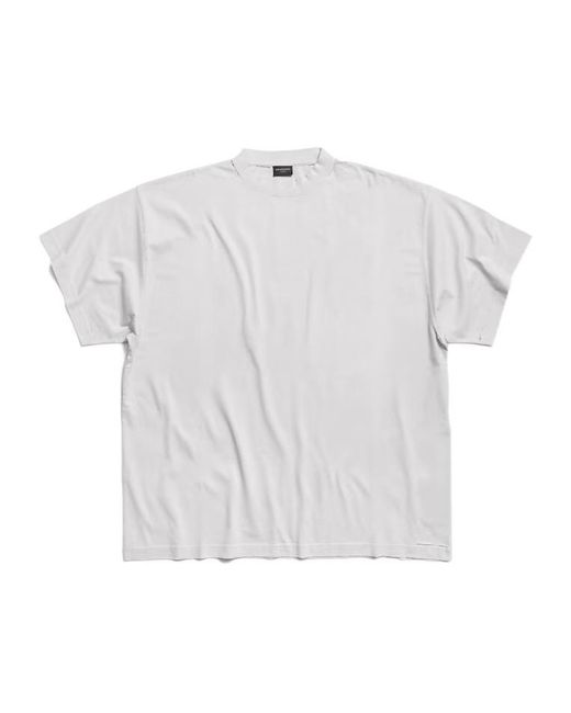 Balenciaga Brown Security Tape Logo Oversized T-Shirt for men