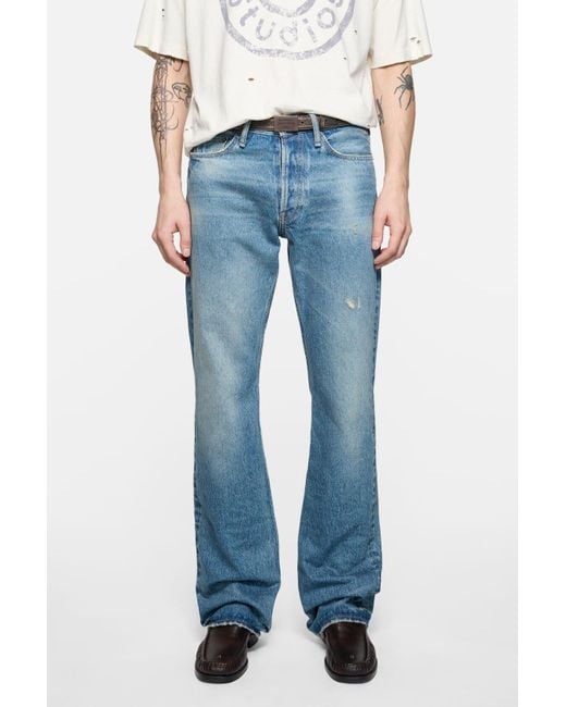 Acne Blue Jeans With Belt Loops for men