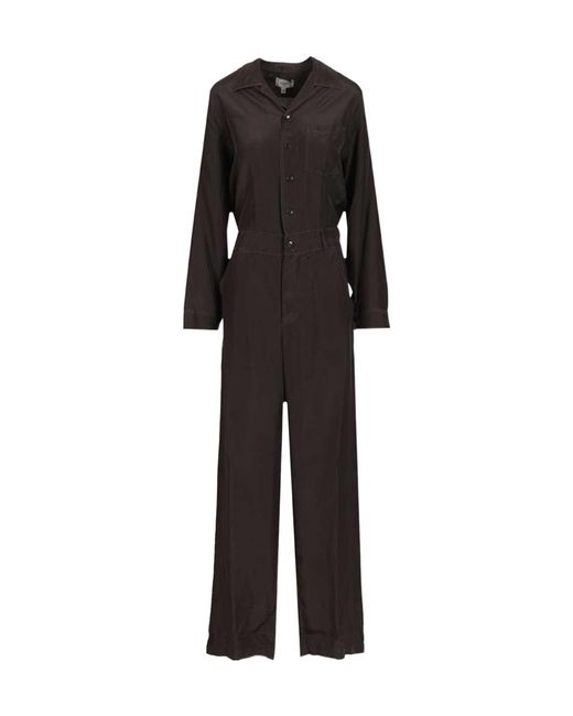 Barena Black Ombrina Buttoned Jumpsuit