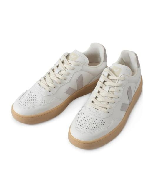 Veja White V-90 Low-Top Sneakers for men