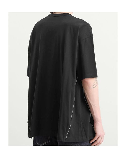 Comme des Garçons Black Comme Des Garçons Shirt Zipper Detail Crew Neck T-Shirt for men