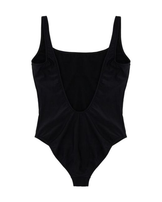 Moschino Black Logo One-Piece Swimsuit