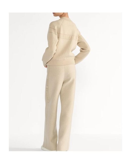 Dior White Double-Sided Zipper Cardigan