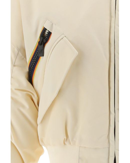 K-Way Natural Long Sleeved Zipped Padded Bomber Jacket for men