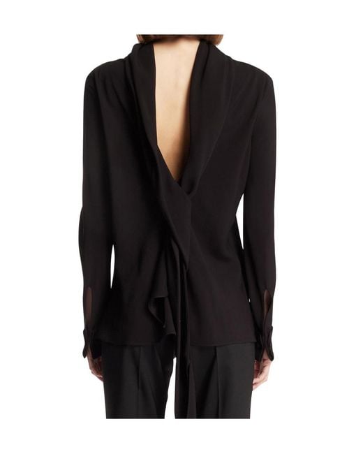 The Row Black Viscose Top
