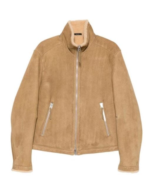 Tom Ford Natural High-Collar Jacket for men