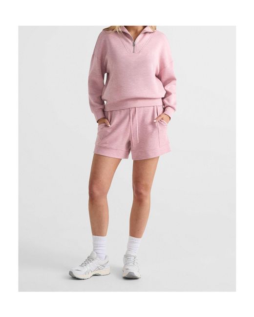 Varley Pink Drawstring Athletic Shorts