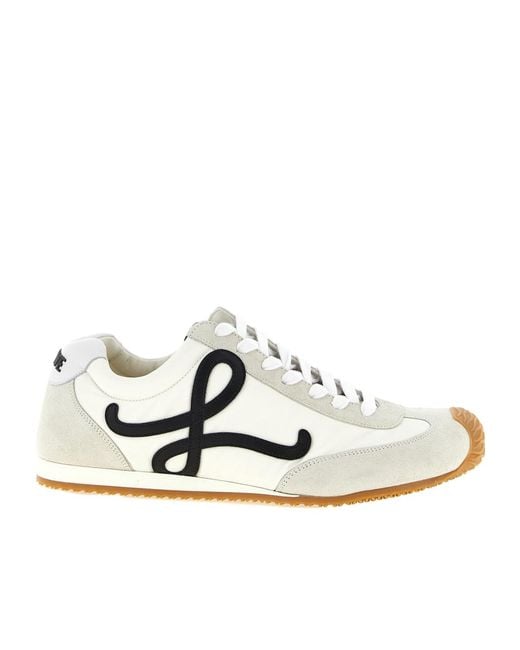 Loewe White Logo Appliqué Low-Top Sneakers for men