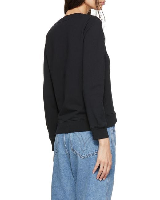 A.P.C. Black Logo Embroidered Crewneck Sweatshirt