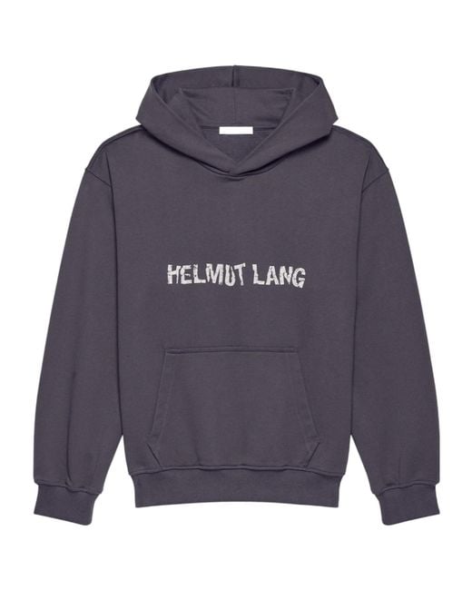 Helmut Lang Blue Long-Sleeved Hoodie for men