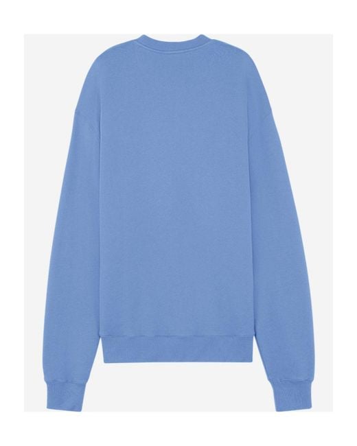 Maison Kitsuné Blue Maison Kitsuné Fox Head Patch Crewneck Sweatshirt for men