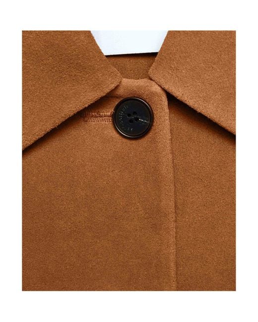 Self-Portrait Brown Suede Jacket