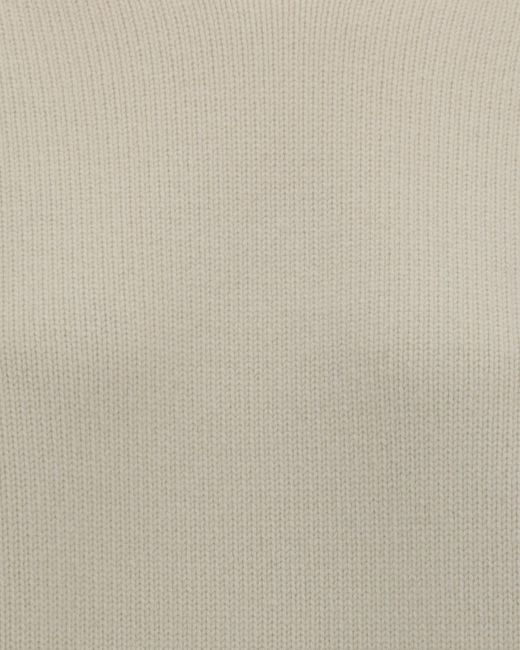 Bottega Veneta White Ribbed Stand-Collar Knitted Top