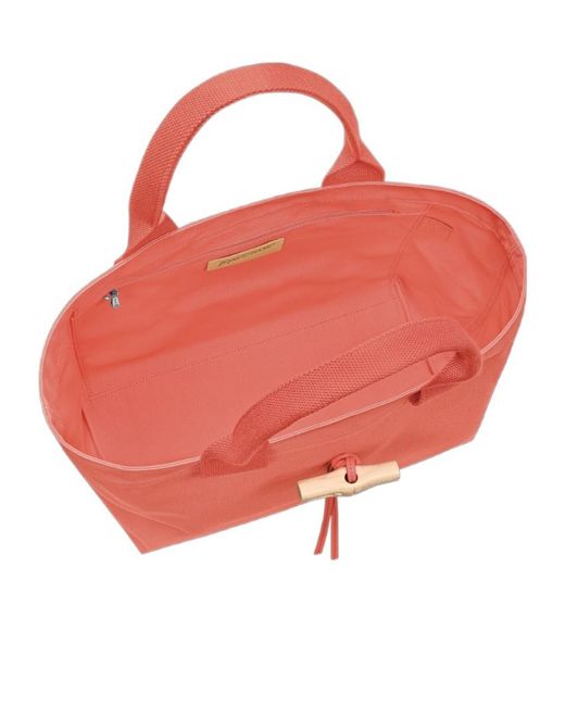 Longchamp Red Le Roseau Tote Bag