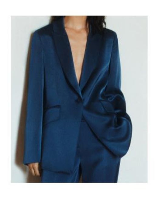 Marella Blue Satin Blazer