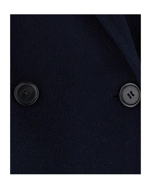 Jucca Blue Double-Breasted Long Coats
