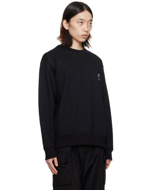 Wooyoungmi Black Round-Necked Sweater for men