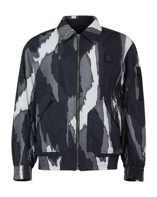 Boss Blue Long-Sleeved Casual Jacket for men