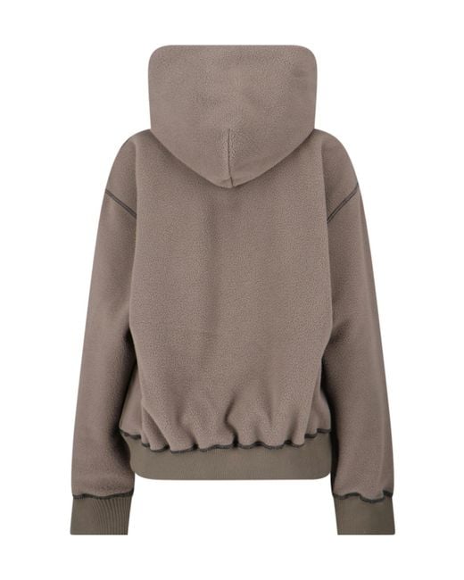 MM6 by Maison Margiela Brown Long-Sleeved Hoodie