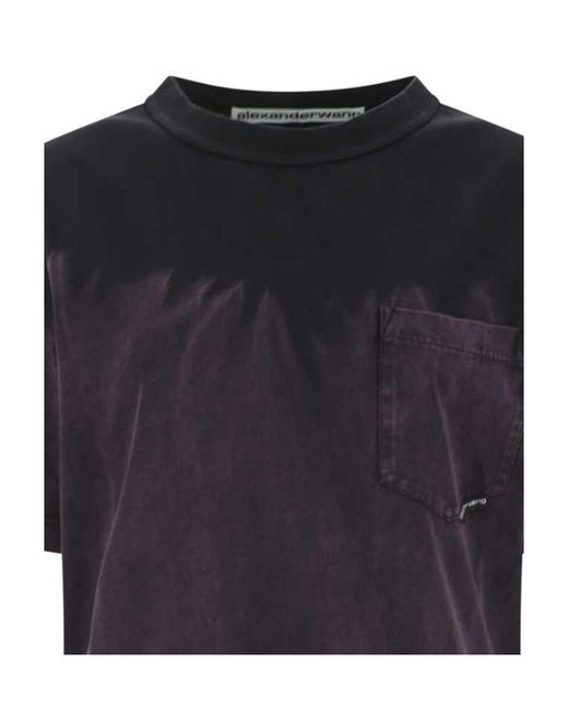 Alexander Wang Black Tie-Dye Crewneck T-Shirt