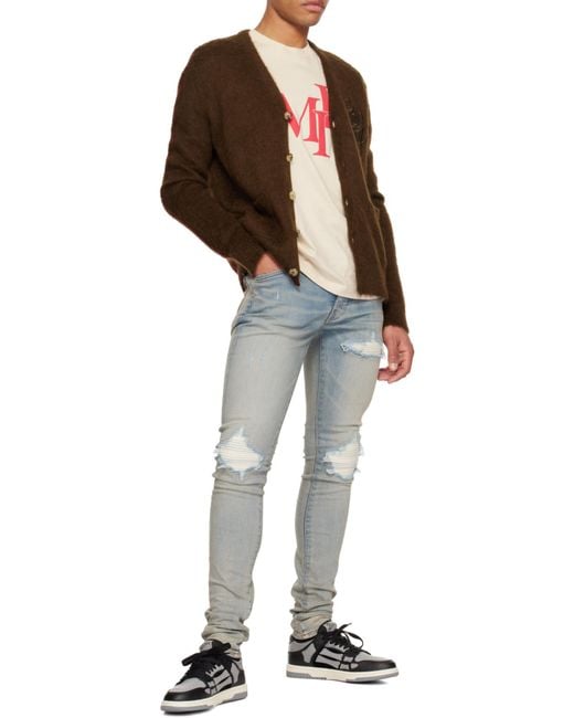 Amiri Black Skel Lace-Up Sneakers for men