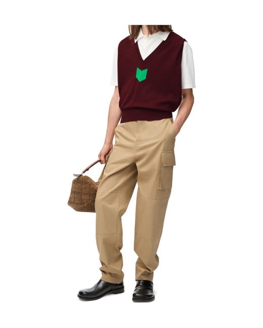 Loewe Natural Straight-Leg Cargo Trousers for men