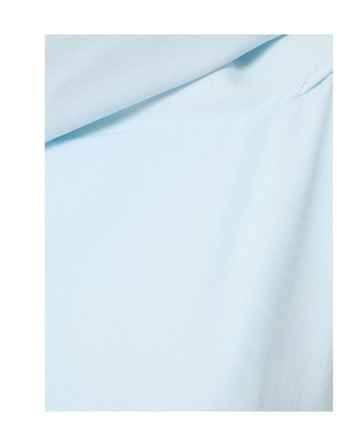 Roland Mouret Blue Satin Crepe Midi Dress