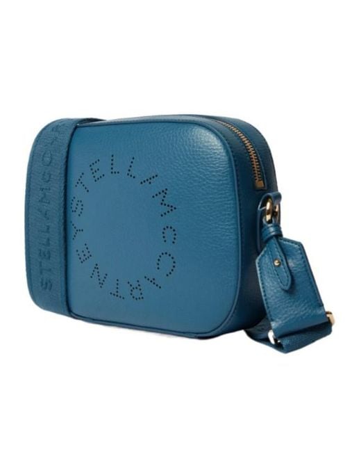 Stella McCartney Blue Logo Camera Crossbody Bag