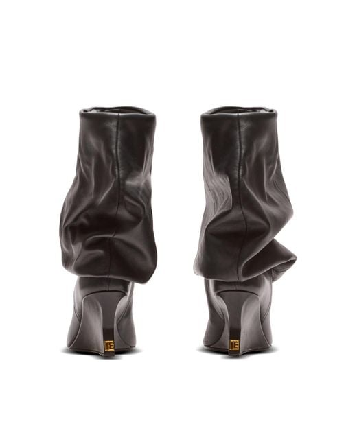 Balmain Black Wedge Ankle Boots