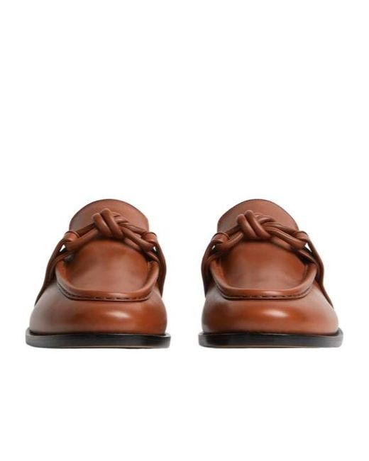 Bottega Veneta Brown Astaire Knot Detailed Loafers for men