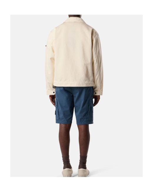 Stone Island Natural Coach Jacket With Anti-Drop Finish for men