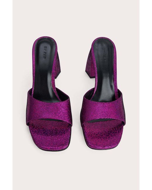 By Far Purple Michel Slip-On Sandals