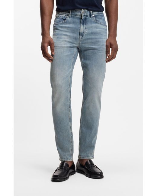 Boss Blue Belt Loop Jeans for men
