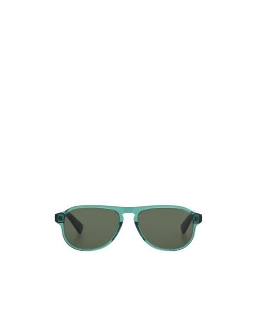 Bottega Veneta Green Logo Sunglasses