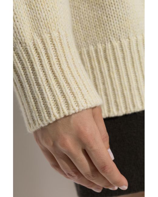Lisa Yang White Joyje Ribbed Knitted Sweater