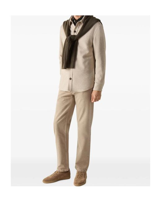 Zegna Natural Long-Sleeved Shirt for men