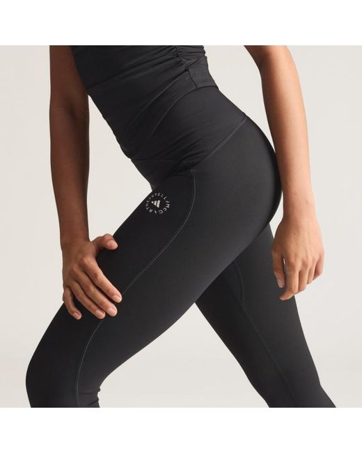 Adidas By Stella McCartney Black Studio Ruched Leggings