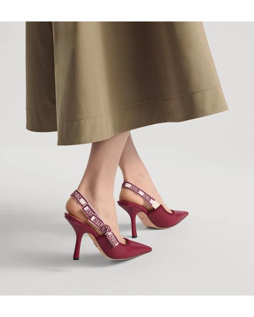 Dior Pink Slingback Pointed-Toe Pumps