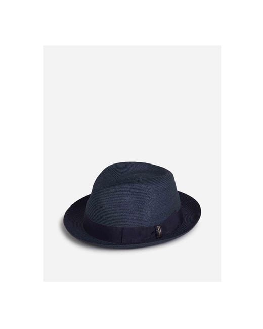 Borsalino Blue Logo Hat for men