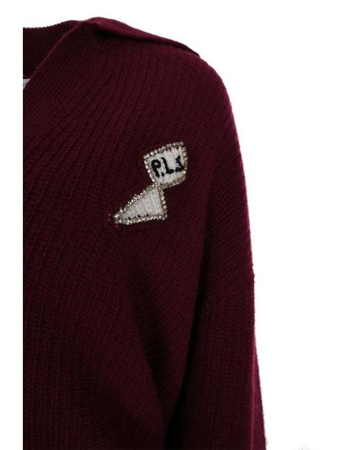 Philosophy Di Lorenzo Serafini Red Long-Sleeved Sweater